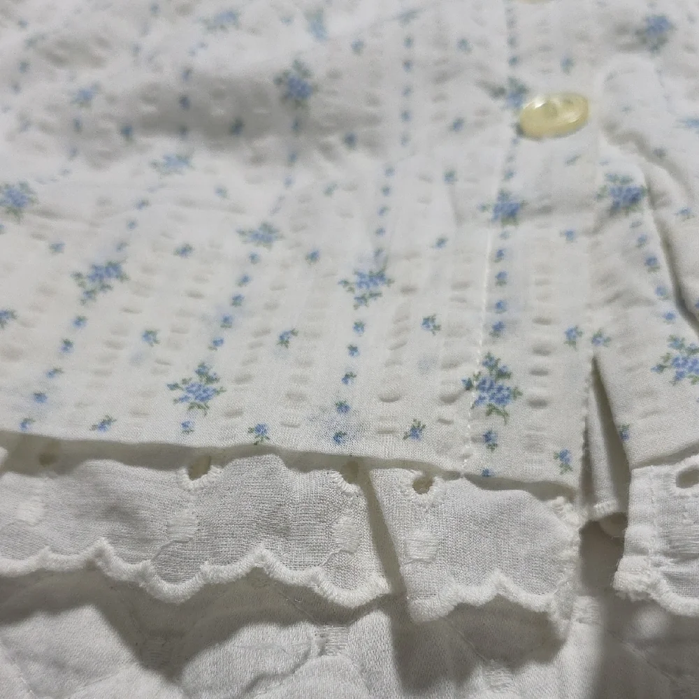 Ralph Lauren White and Blue Floral Dress - Picture 3 of 9